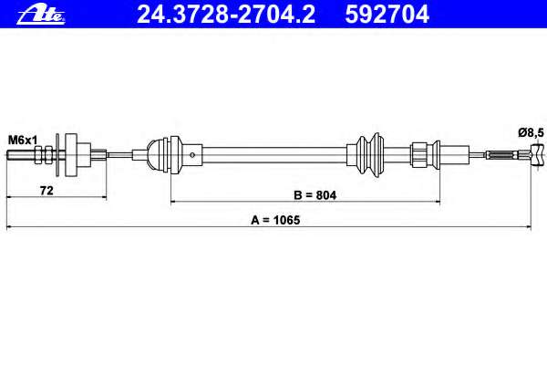 Трос, управление сцеплением