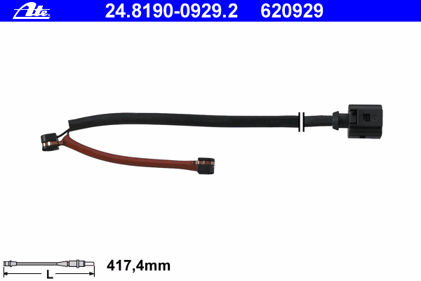 Датчик износа тормозных колодок (передних) (к-кт 2шт) VW Touareg 02-10/ Audi Q7 06-15 (L=417.4mm)