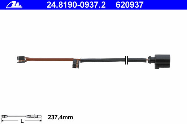 Датчик износа тормозных колодок (задних) Audi Q7/Porsche Cayenne 3.0-6.0TDI 03-15 (L=247.4mm)