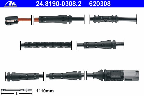 Датчик износа тормозных колодок (задних) BMW 5 (F11) 09-17 (L=1110mm)
