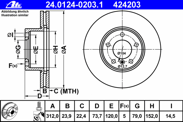 Диск тормозной (передний) BMW 3 (E90/E91/E93) 05-11/X1 (E84) 09- (312x24) (с покрыт.) (вент)