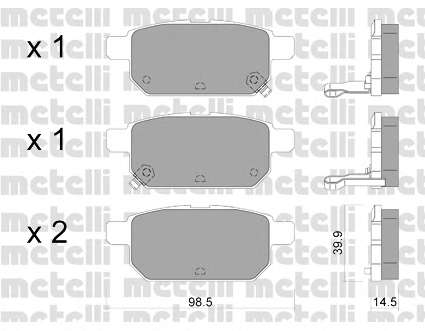 Колодки тормозные (задние) Suzuki Vitara III 15-/SX4 S-cross 13-/Swift IV 10-/Baleno 16-