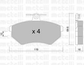 Колодки тормозные (передние) Seat Cordoba/Ibiza/Toledo 93-02/VW Golf/Passat B2-B4 83-99