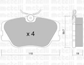 Колодки тормозные (передние) MB 100 (W201)/124 (W124) 84-93/E-class (W124/S124/C124/A124) 93-98
