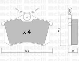 Колодки тормозные (задние) Audi A4 02-09/Citroen C3 16-/C4 14-/Renault Scenic/Megane 96-/Clio 05-