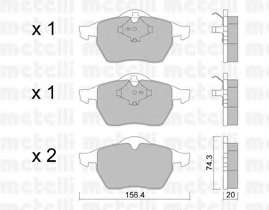 Колодки тормозные (передние) Audi A4 94-01/VW Passat B5 96-00