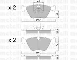 Колодки тормозные (передние) BMW 3 (E46) 99-07/X3 (E83) 03-11/Z4 (E85/E86) 06-08
