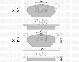 Колодки тормозные (передние) Audi A3/Seat Toledo 96-04/Skoda Octavia 96-07/VW Golf 97-05/Polo 02-