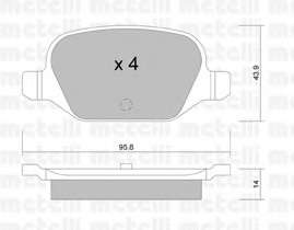 Колодки тормозные (задние) Fiat 500/Idea/Panda/Punto 99-