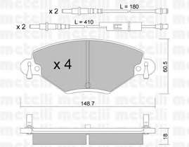 Колодки тормозные (передние) Citroen C5 01- (с датчиком) 