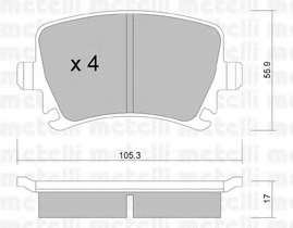 Колодки тормозные (задние) Audi A3/A4/A6/TT/Skoda Octavia/SuperB/VW Caddy/Golf/Passat B6/Touran 03-