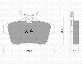 Колодки тормозные (задние) Citroen C4 09-/Peugeot 308/3008 09-16/5008 09-17