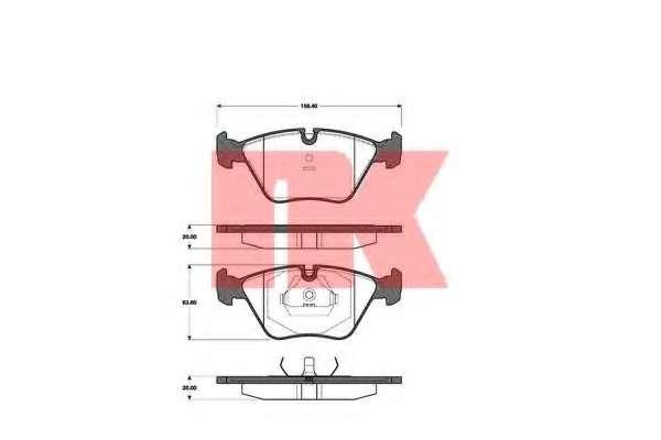 Комплект тормозных колодок, дисковый тормоз