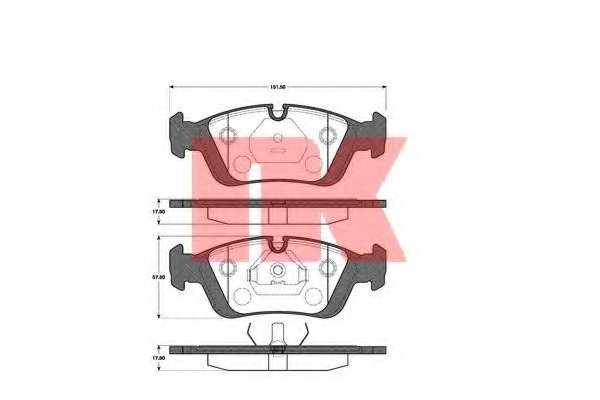 К-кт перед. гальм. колодок Bmw 3(E36)/Z3