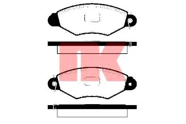 Гальмівні колодки дискові перед. PSA 206/306/Xsara/Renault Kangoo 05.93-