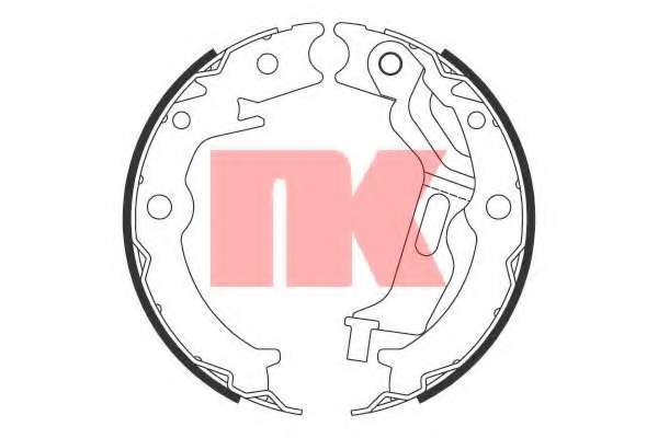 Комплект тормозных колодок, стояночная тормозная система