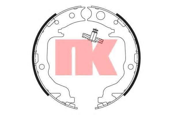 Комплект тормозных колодок, стояночная тормозная система