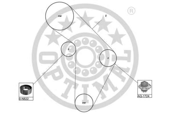 Водяной насос + комплект зубчатого ремня